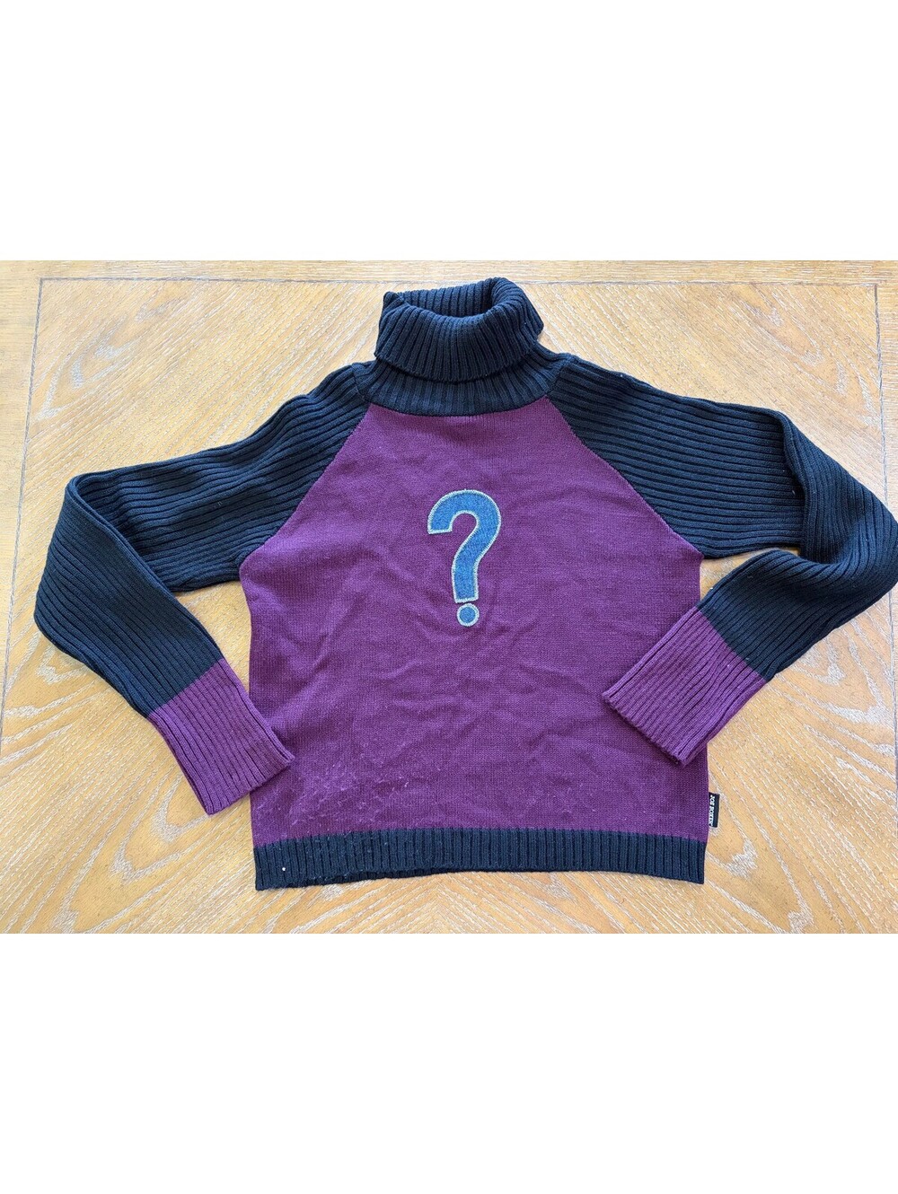 Joe Boxer Vintage Style Colorblock Turtleneck Sweater XL